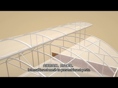 Poly Plastic Film Single Span Greenhouse Hot Galvanized Steel Frame Anti Uv