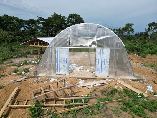 Serre à séchage solaire à base de polycarbonate en acier galvanisé à chaud avec structure stable à l'intérieur