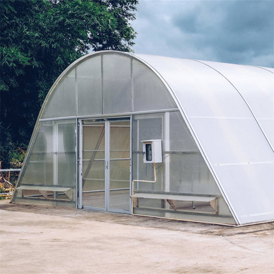 Facile à assembler en acier galvanisé à chaud cadre de polycarbonate teinture solaire serre avec une étendue personnalisée et optionnel à l'intérieur