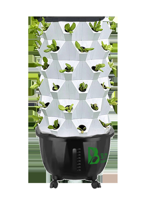 65L 6 couche 48 trous de plante Système hydroponique de goutte à goutte de tour Personnaliser le nombre de couches pour l'efficacité
