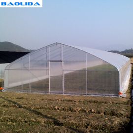 Appui en plastique d'agriculture de ferme de polyéthylène de serre chaude de tunnel d'envergure simple