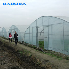 Usines plantant la serre chaude simple d'envergure de film de pe de la feuille de plastique de norme d'agriculture 8m 60m