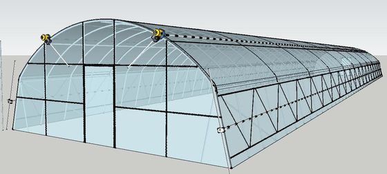 Le plastique végétal de tunnel d'envergure simple élèvent agricole de Chambre galvanisé